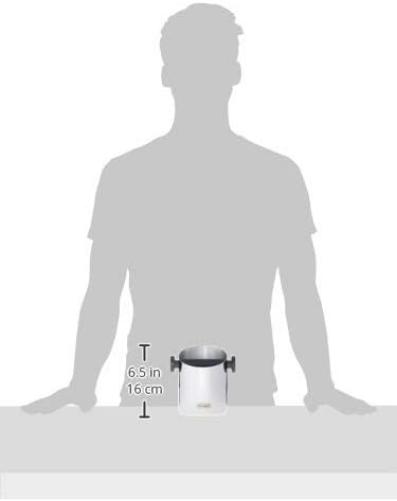 De'Longhi DLSC059 Abschlagbehälter, für Espresso Siebträger, Kaffeesatz Abschlagbox, Kaffeemaschinen Zubehör für den Barista Zuhause, Abklopfbehälter aus Edelstahl Single
