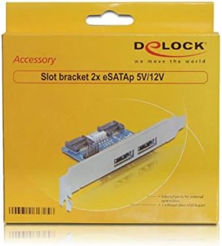 DELOCK Slotblech 2x eSATAp