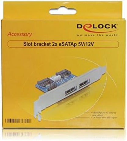 DELOCK Slotblech 2x eSATAp