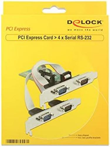 DeLOCK 89557 Internal Serial Interface Cards/Adapters - Interface Cards/Adapters (PCIe, Serial, Low-Profile, RS-232, Asix AX99100, 256 B)