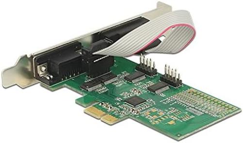 DeLOCK 89557 Internal Serial Interface Cards/Adapters - Interface Cards/Adapters (PCIe, Serial, Low-Profile, RS-232, Asix AX99100, 256 B)