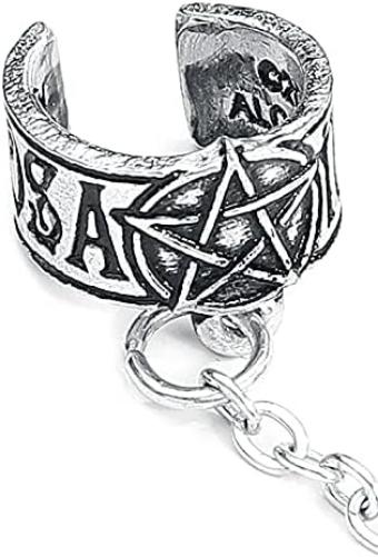 Alchemy Gothic Rosa Nocta Earcuff Women Ear Clip Silver-Coloured, Pewter