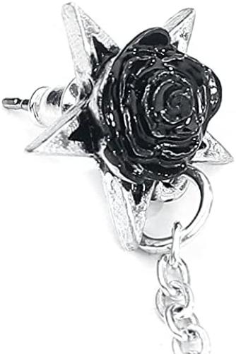 Alchemy Gothic Rosa Nocta Earcuff Women Ear Clip Silver-Coloured, Pewter
