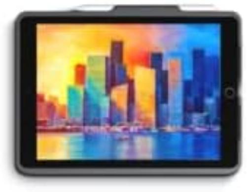 ZAGG Pro Keys Keyboard and Case with Pencil Holder made for Apple iPad 10.2 (7th, 8th, 9th gen), Backlit Laptop Style Keys, QWERTY UK English, Auto Sleep/Wake Function, Gray Single