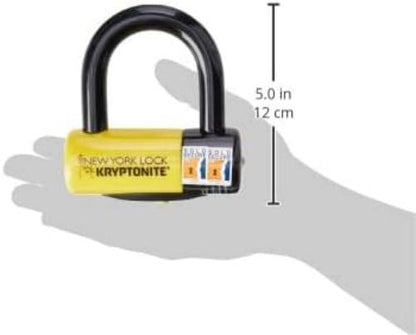 Kryptonite New York Liberty Disc Lock - with reminder cable - Yellow Sold Secure Gold