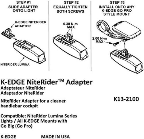 K-Edge Niterider Light Adapter