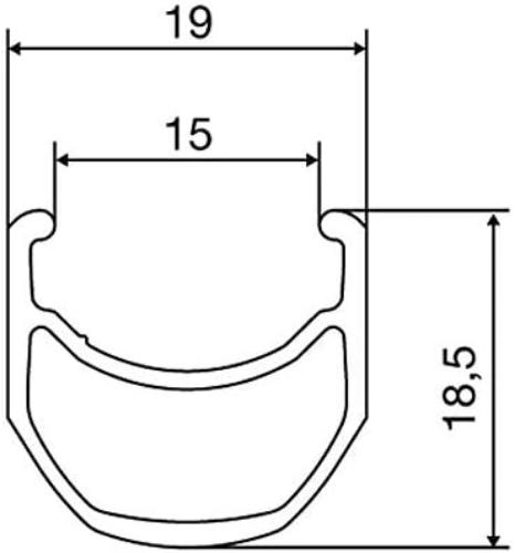Mavic Open Pro 32 hole rim, black anodised