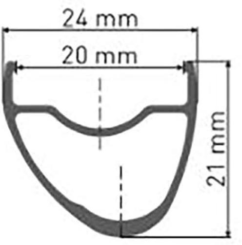 DT Swiss RR 421 asymmetric DB SBWT 24 hole Presta-drilled disc brake black