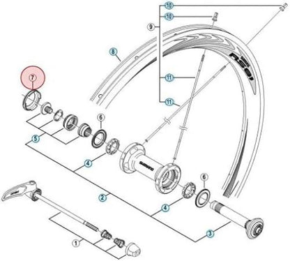 Shimano WH-6800 left hand dust cover
