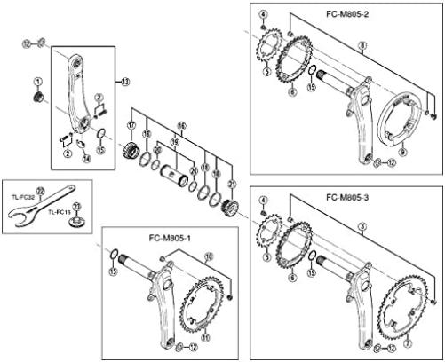 Shimano BR-6810-F fixing bolt Y, M6 x 27.3 mm