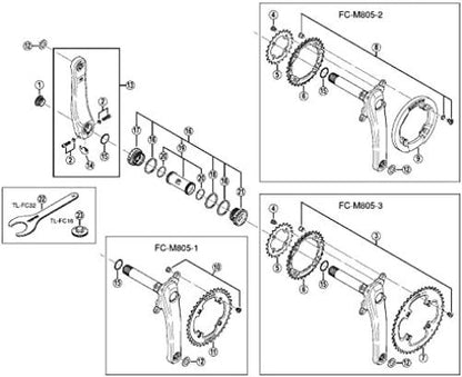 Shimano BR-6810-F fixing bolt Y, M6 x 27.3 mm
