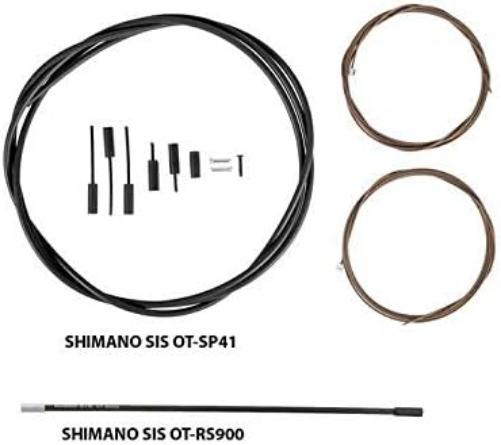 Shimano RS900 Road gear cable set, Polymer coated inners, black