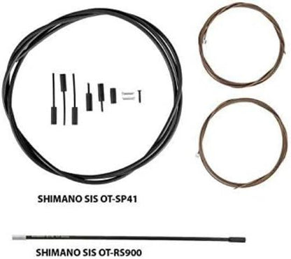 Shimano RS900 Road gear cable set, Polymer coated inners, black
