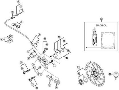 Shimano BL-T8000 lever member and spacer