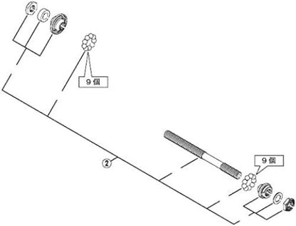 Shimano FH-M785 complete quick release, 168 mm