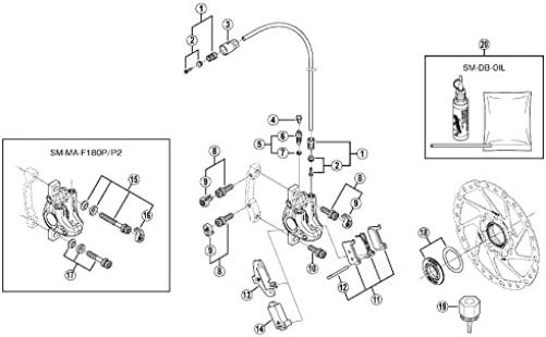 Shimano ST-R7000 left hand name plate and fixing screw, silver