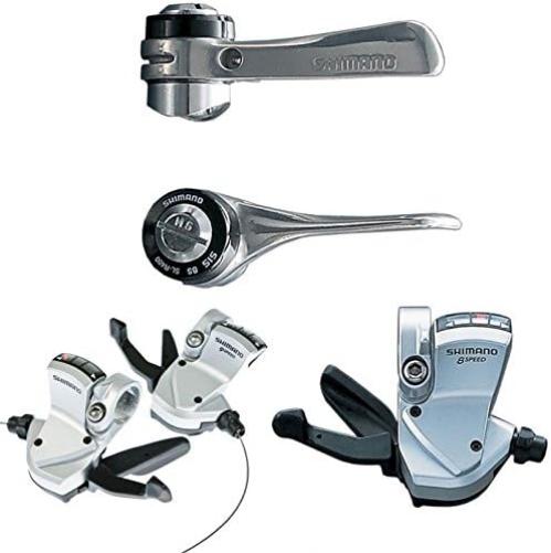 Shimano SL-R400 downtube shifters - braze-on, 8-speed