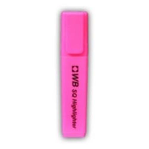 ValueX Flat Barrel Highlighter Pen Chisel Tip 1-5mm Line Pink (Pack 10) - 844008