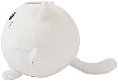 I-TOTAL® - Zacht squishy kussen van traagschuim 14 cm diameter, knijpkussen ideaal als cadeau Witte kat