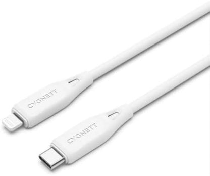 Cygnett Essentials Lightning To USB-C Cable - White 1m