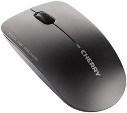 CHERRY DW 3000, Wireless Desktop Set, French Layout (AZERTY), 2.4 GHz RF Flat Design, Low-Noise Keys, Symmetrical Mouse