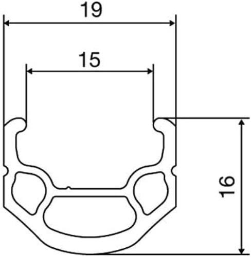 Mavic Open Elite 32 hole rim, silver anodised