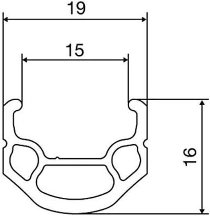 Mavic Open Elite 32 hole rim, silver anodised
