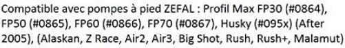 Zefal Z-Switch Replacement Pump Head & Hose - Black, One Size