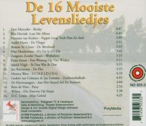16 Levensliedjes