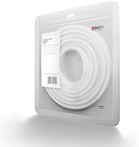 LINDY 48095 Cat.6 U/UTP Network Cable,White,5m