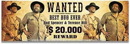 Blechwarenfabrik Braunschweig Bud Spencer und Terence Hill Wanted Best Duo Ever Becher aus Emaille Mehrfarbig 0,5L, Maße: 9cm x 9cm, EBT04