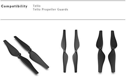 Ryze DJI Tello Part 2 Propellers Lightweight and durable, Easy to mount and detach Quick-Release Propellers, Black 2 Pairs