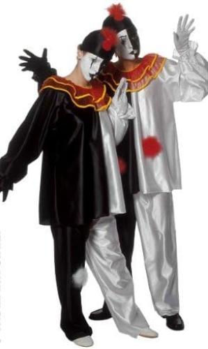 Mens Pierrot Costume Large UK 42/44" for Clown Fancy Dress