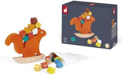 Janod - Nutty Balance Game - Wooden Early - Learning Balance Toy - Educational Game - Fine Motor Skills - 18 Months - J08126
