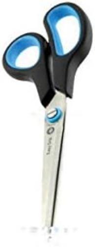 Westcott 8 inch Easy Grip Left Handed Soft Grip Scissor - Black/Blue 8"