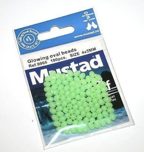 Mustad Mustad Glow Oval Beads 4x5mm