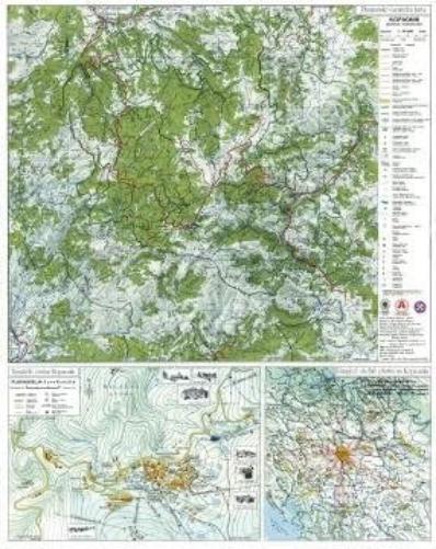Kopaonik National Park tourist map 1:40,000