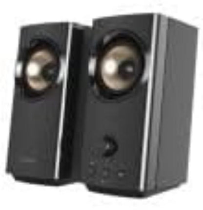 CREATIVE T60 2.0 Compact Hi-Fi Desktop Speakers with Clear Dialog and Surround by Sound Blaster, SmartComms Kit, USB-C Audio, Mic and Headset Ports, Bluetooth 5.0