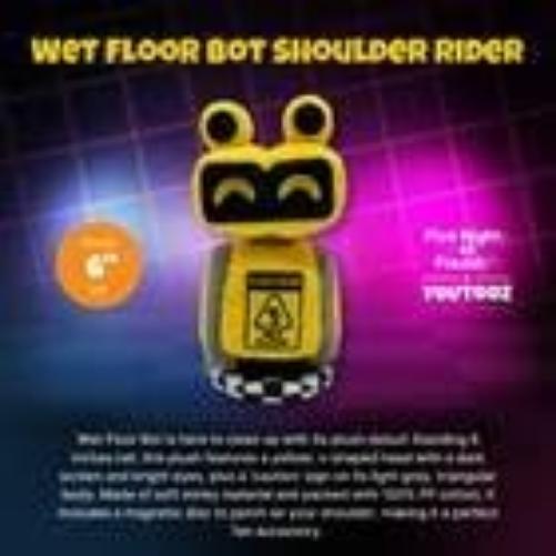 Youtooz FNAF Wet Floor Bot Shoulder Rider 6" Plush, Wet Floor Bot Shoulder Rider Plushie, Collectible Wet Floor Bot Shoulder Rider from Five Nights at Freddy's by Youtooz FNAF Plush Collection