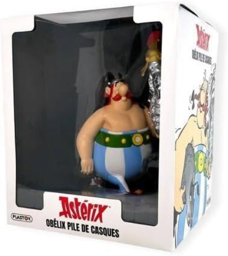 Plastoy SAS PLA40099 Obelix with a Stack of Helmets and Idefix
