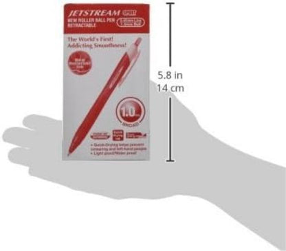 TINTENROLLER UNI-BALL JETSTREAM 1 MM ROT Noir, Rouge, Blanc Kugelschreiber