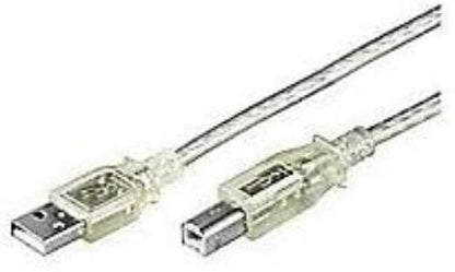 MicroConnect USB2.0 A-B 1 m m-m - USB-kabel (USB A, USB B, mannelijk/mannelijk, recht, transparant