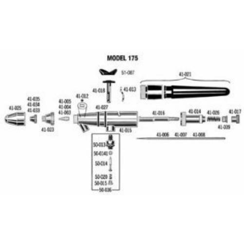 Badger Rodamiento de agujas PTFE (Ver Dibujo/Nota) F. Modelo 175-41-012