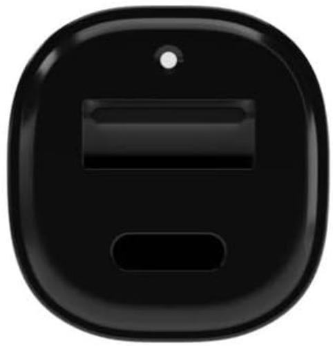 ZAGG mophie Essentials 12W Dual USB-C & USB-A Car Fast Charger for Full-sized Vehicles, USB-C and USB-A devices, LED Power Indicator, Lightweight, Compact Size, Simultaneous Charging (Black)