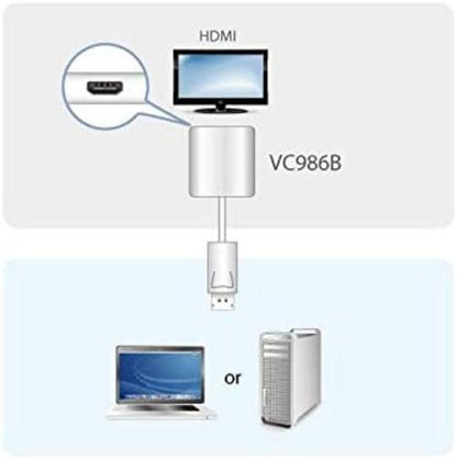 ATEN VC986B-AT Video Converter Active Video Converter (Active Video Converter 4096 x 2160 Pixels, VC986B-AT, Converts DisplayPort signals to HDMI output