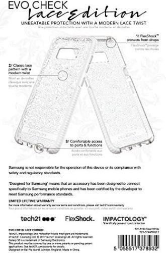 tech21 EVO Check Lace Edition Galaxy S8 Clear/White