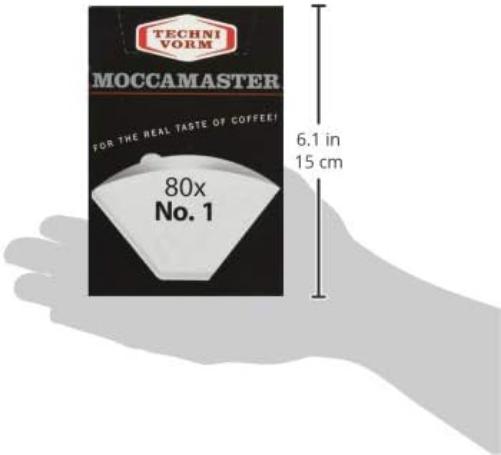 Moccamaster No.1 Paper Filters (80 Filters) - White One Size #1 Filters, 80 Count