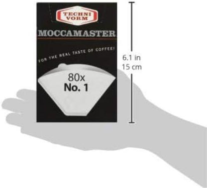 Moccamaster No.1 Paper Filters (80 Filters) - White One Size #1 Filters, 80 Count