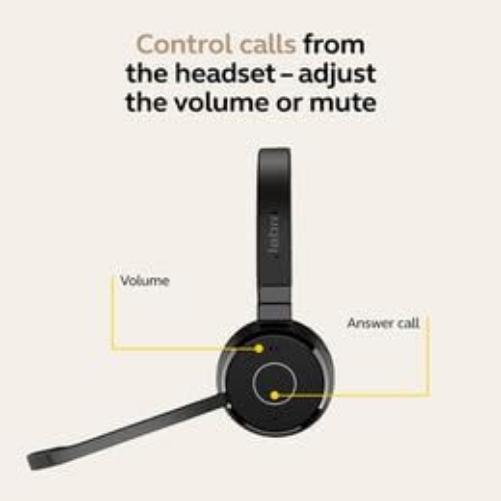 Jabra Evolve 65 TE Link MS Mono Stand Wireless Kopfhörer
