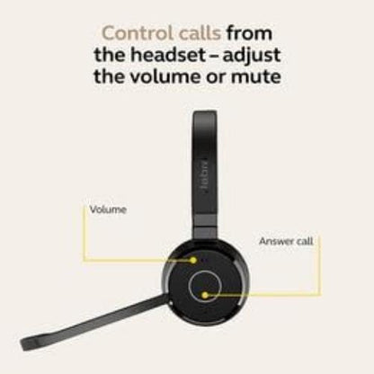 Jabra Evolve 65 TE Link MS Mono Stand Wireless Kopfhörer